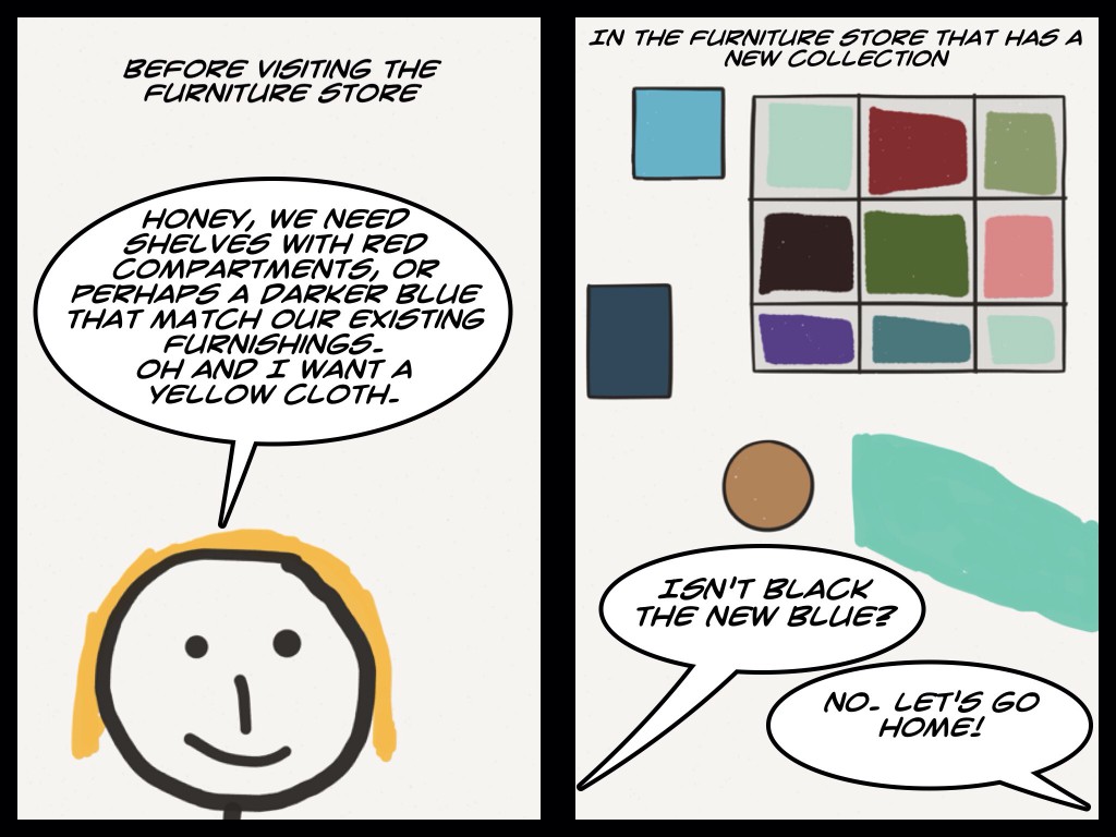 At the furniture store